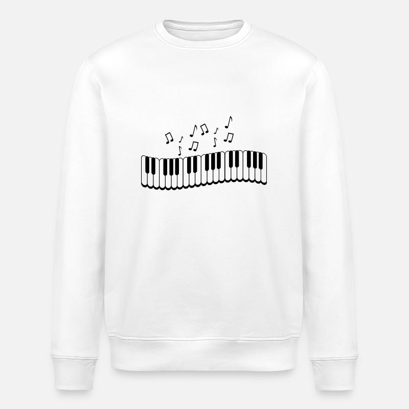 piano_noten_01 - Stanley/Stella ROLLER Unisex Organic Sweatshirt - white