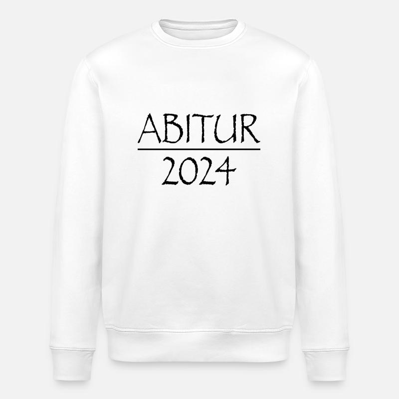 Abitur Abi 2024 Geschenkidee - Stanley/Stella Unisex Bio-Sweatshirt ROLLER - Weiß