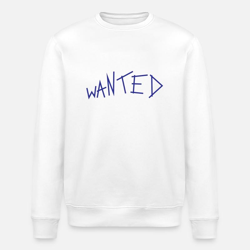 Wanted grunge Schriftzug - Stanley/Stella Unisex Bio-Sweatshirt ROLLER - Weiß