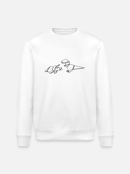 Dino Friends - Stanley/Stella ROLLER Unisex Organic Sweatshirt - white