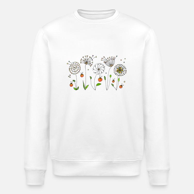 Fleur - Sweat bio ROLLER Stanley/Stella Unisexe - blanc