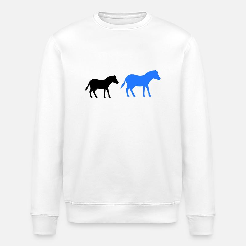 pferd pony 2 - Stanley/Stella Unisex Bio-Sweatshirt ROLLER - Weiß