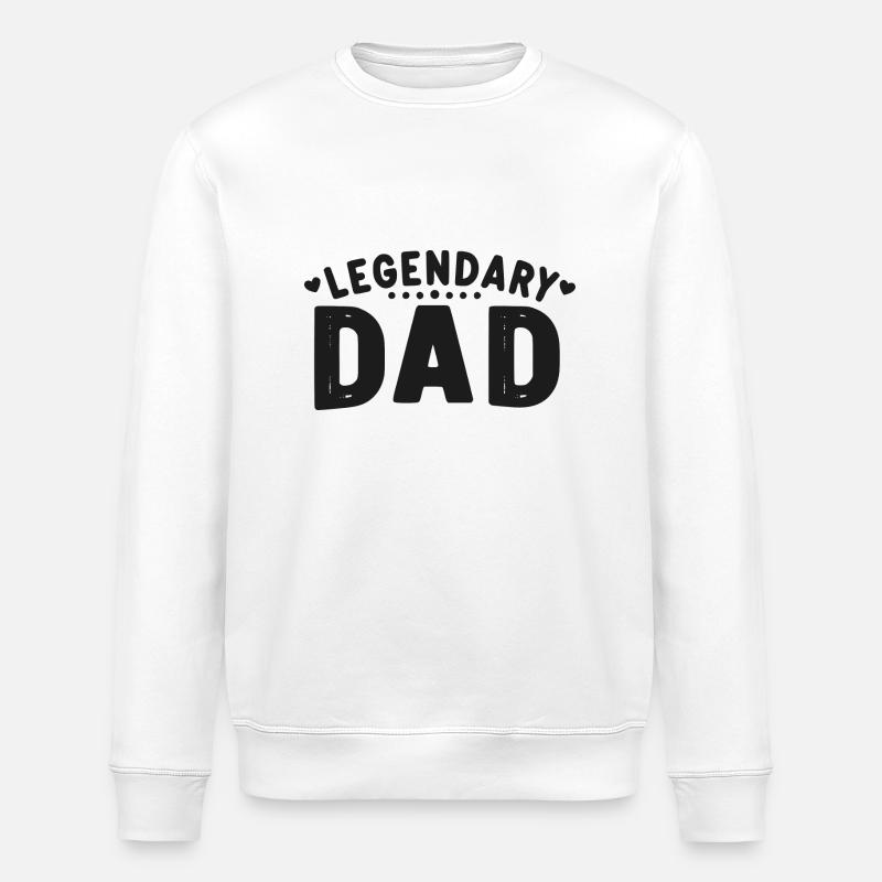 Legendärer Vater - Stanley/Stella Unisex Bio-Sweatshirt ROLLER - Weiß