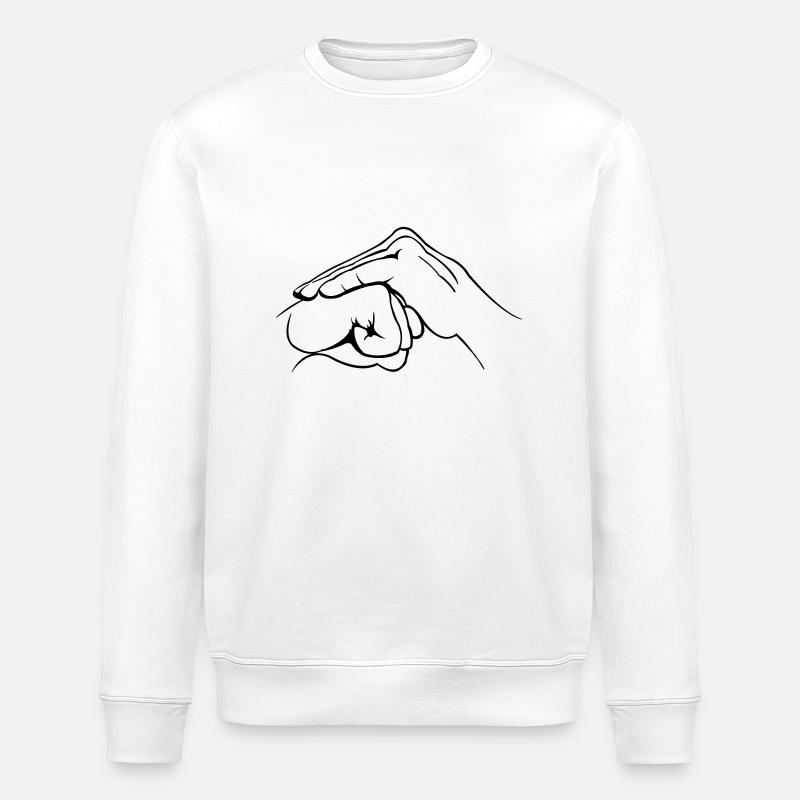 Poing de la main - Sweat bio ROLLER Stanley/Stella Unisexe - blanc