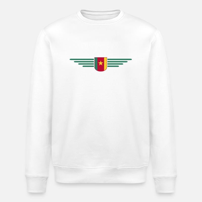 Cameroon Design – Pride and Diversity - Stanley/Stella ROLLER Unisex Organic Sweatshirt - white