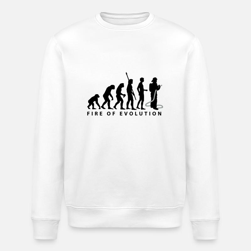 evolution_feuerwehr_2c - Stanley/Stella ROLLER Unisex Organic Sweatshirt - white