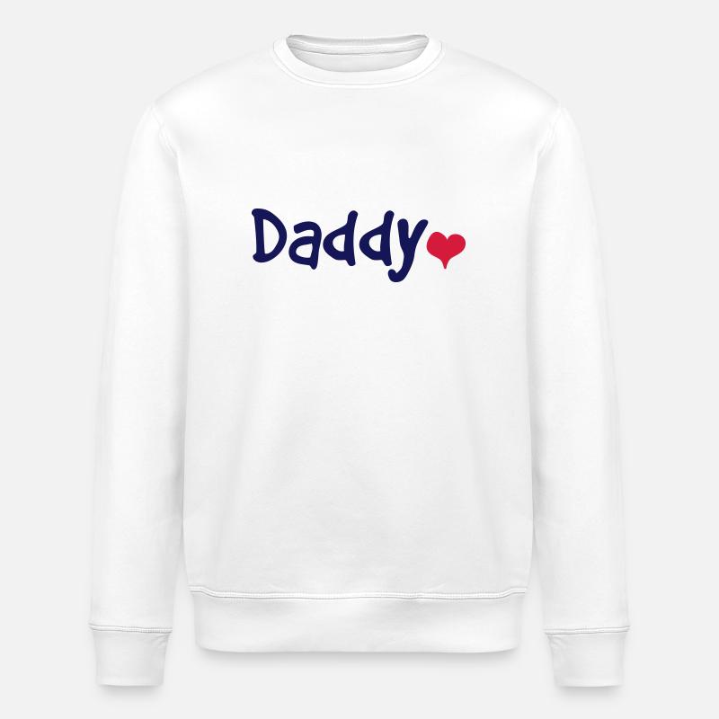 Vati mit Herz - Stanley/Stella Unisex Bio-Sweatshirt ROLLER - Weiß