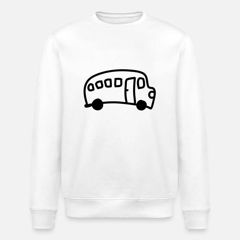 Bus - Line - Stanley/Stella ROLLER Unisex Organic Sweatshirt - white