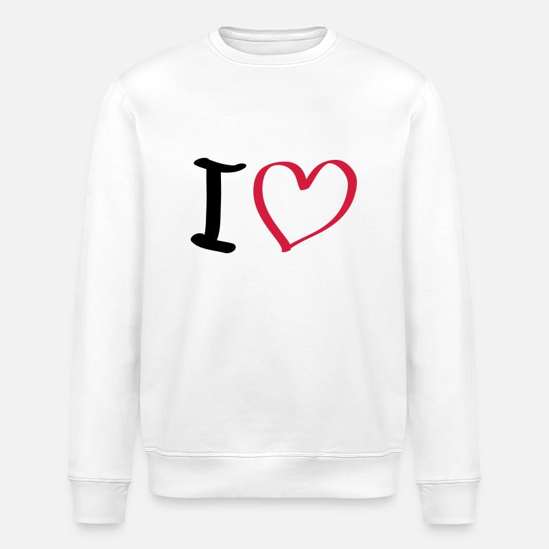 i love - Stanley/Stella Unisex Bio-Sweatshirt ROLLER - Weiß