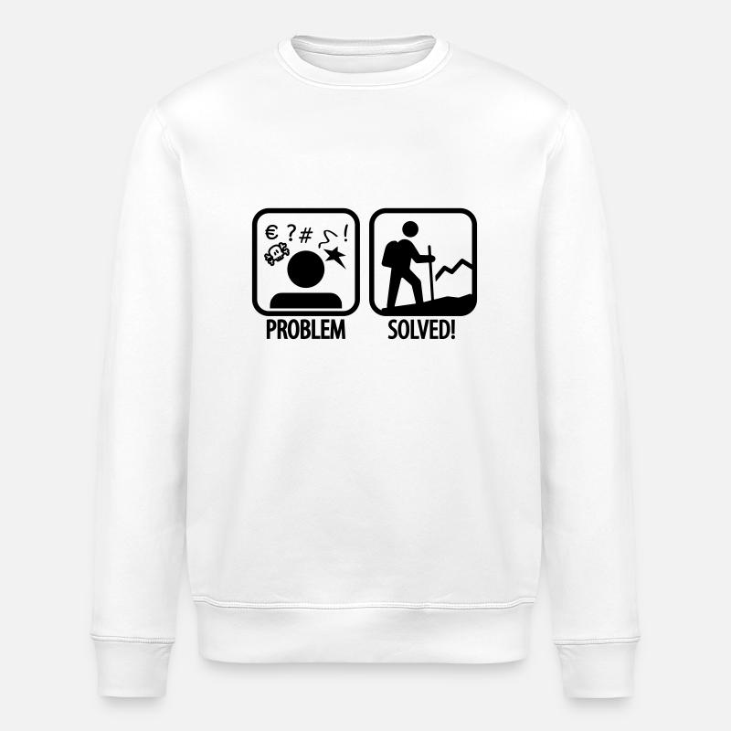 hiking: problem solved - Stanley/Stella Unisex Bio-Sweatshirt ROLLER - Weiß