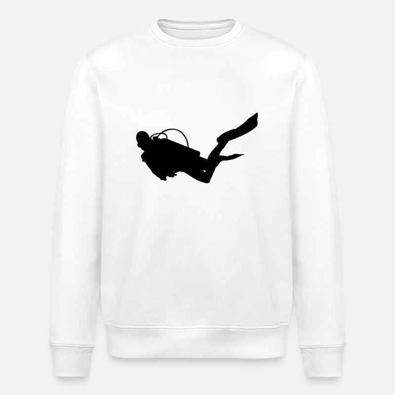 Diver - Stanley/Stella ROLLER Unisex Organic Sweatshirt - white