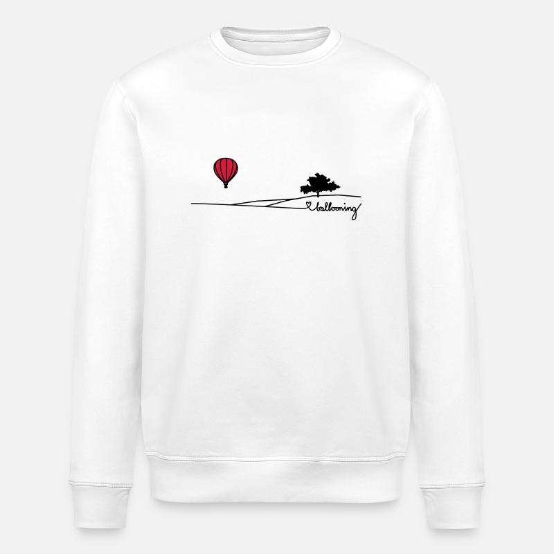ballooning landscape - Stanley/Stella Unisex Bio-Sweatshirt ROLLER - Weiß