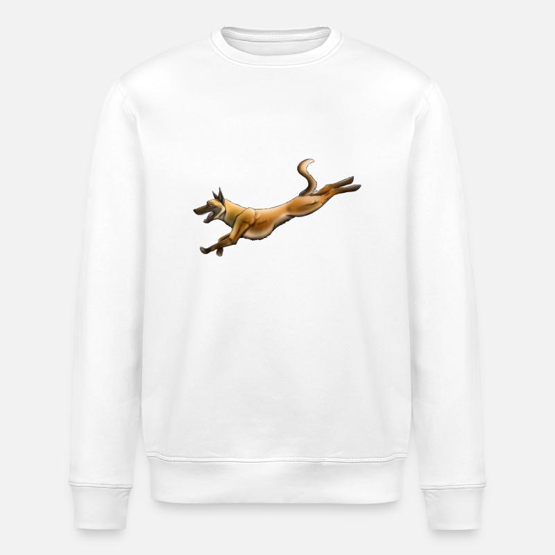Belgian Shepherd Malinois - Stanley/Stella ROLLER Unisex Organic Sweatshirt - white