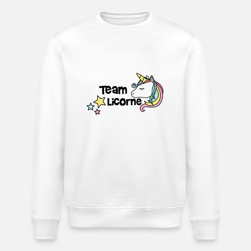 Team licorne - Sweat bio ROLLER Stanley/Stella Unisexe - blanc