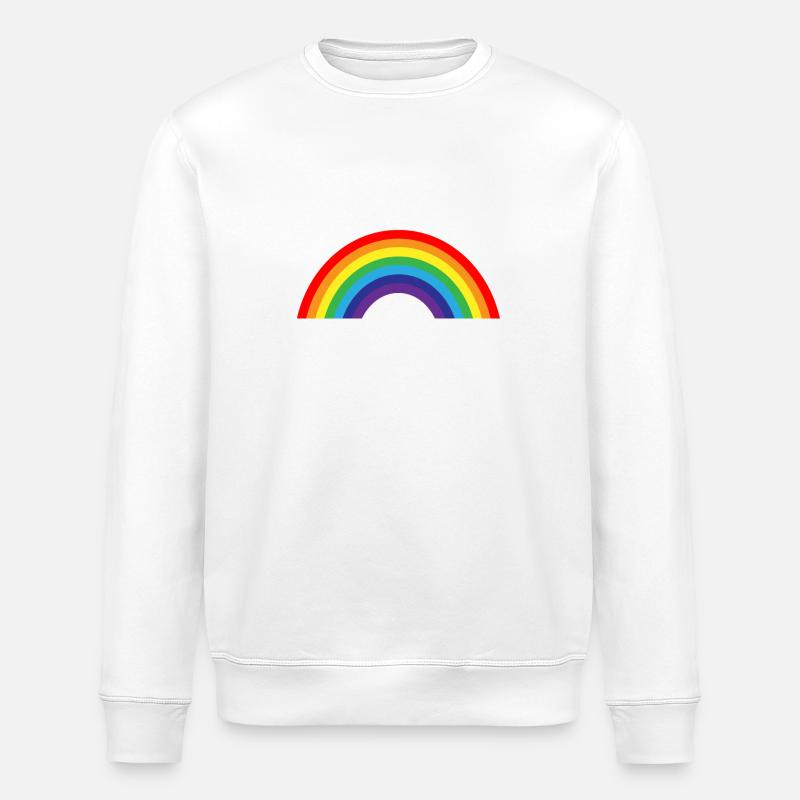 Rainbow - Stanley/Stella ROLLER Unisex Organic Sweatshirt - white