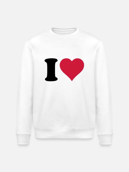 i_love - Stanley/Stella Unisex Bio-Sweatshirt ROLLER - Weiß