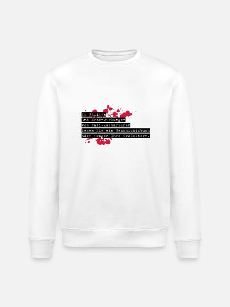 anti-nazi-shirt exit-shirt - Stanley/Stella ROLLER Unisex Organic Sweatshirt - white
