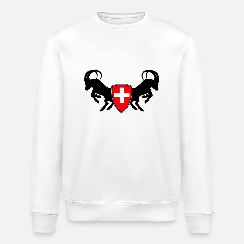 schweiz - Stanley/Stella Unisex Bio-Sweatshirt ROLLER - Weiß