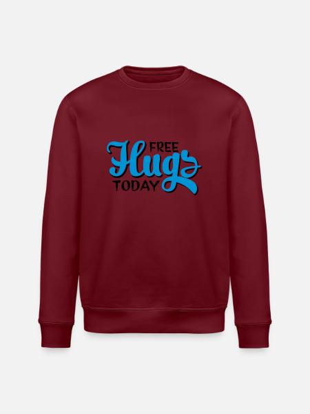 hugs - Stanley/Stella ROLLER Unisex Organic Sweatshirt - white