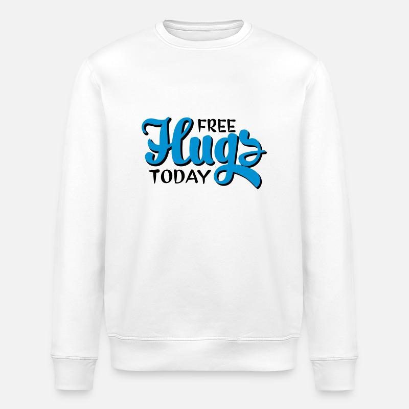 hugs - Stanley/Stella ROLLER Unisex Organic Sweatshirt - white