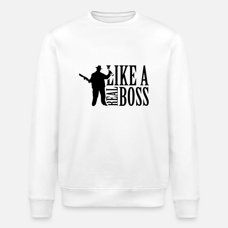 like_a_real_boss_t1 - Sweat bio ROLLER Stanley/Stella Unisexe - blanc