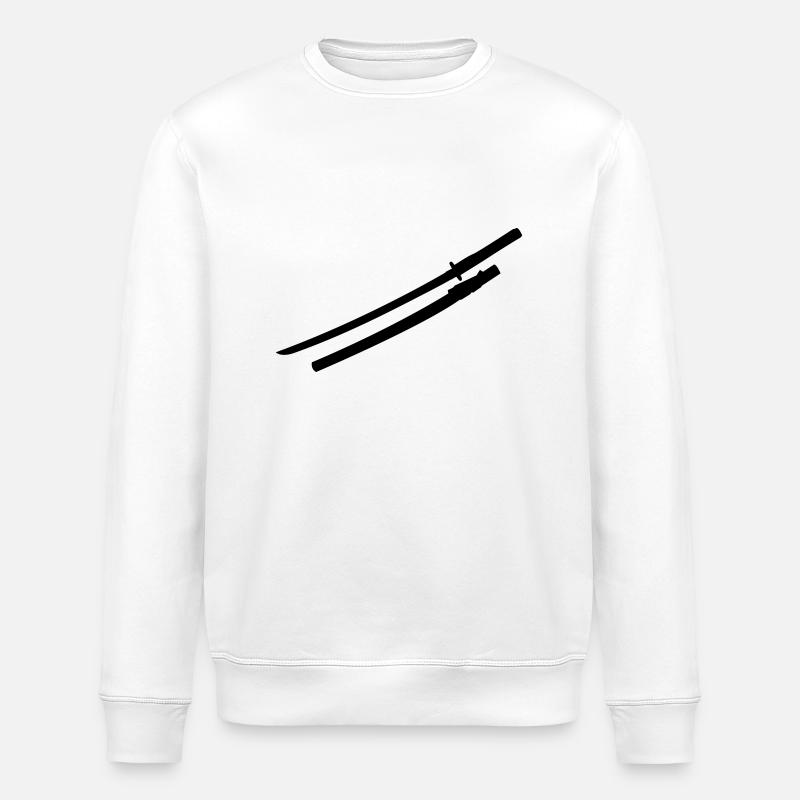 Samurai Schwert - Stanley/Stella Unisex Bio-Sweatshirt ROLLER - Weiß