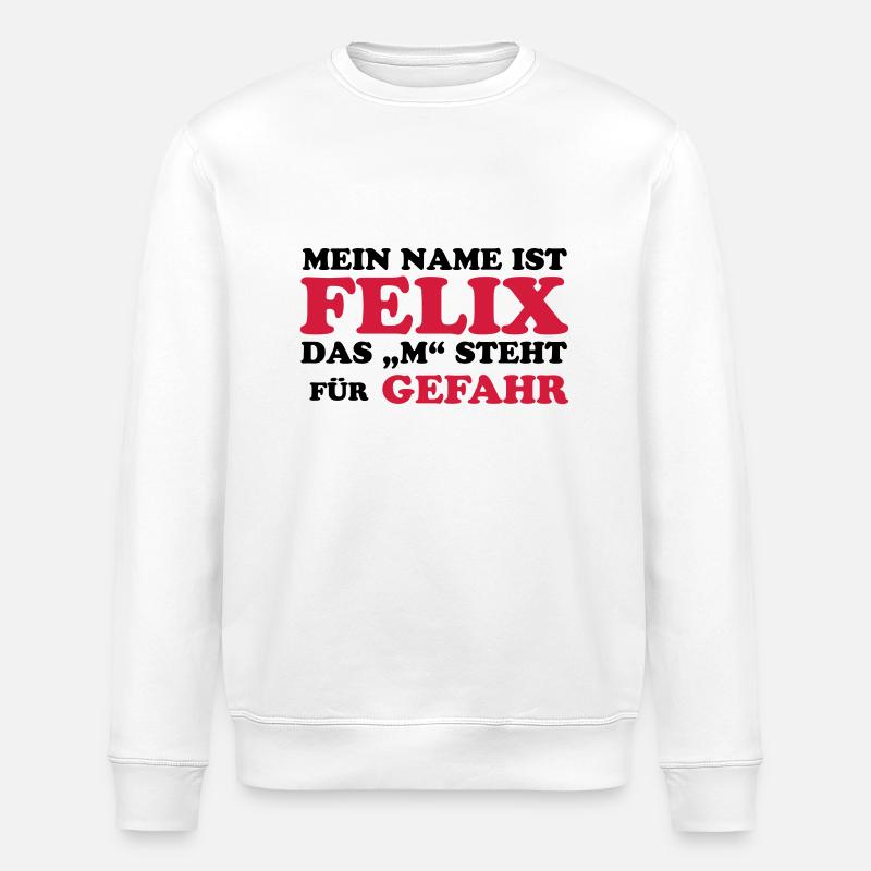 Felix "M" risk - Stanley/Stella ROLLER Unisex Organic Sweatshirt - white