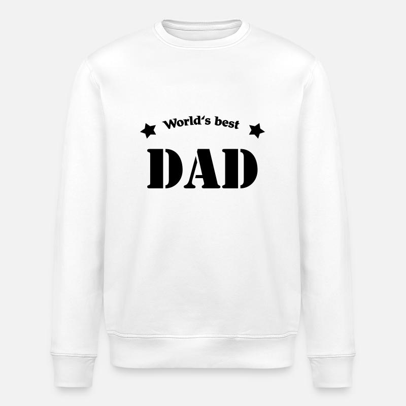 World's best Dad - Stanley/Stella ROLLER Unisex Organic Sweatshirt - white