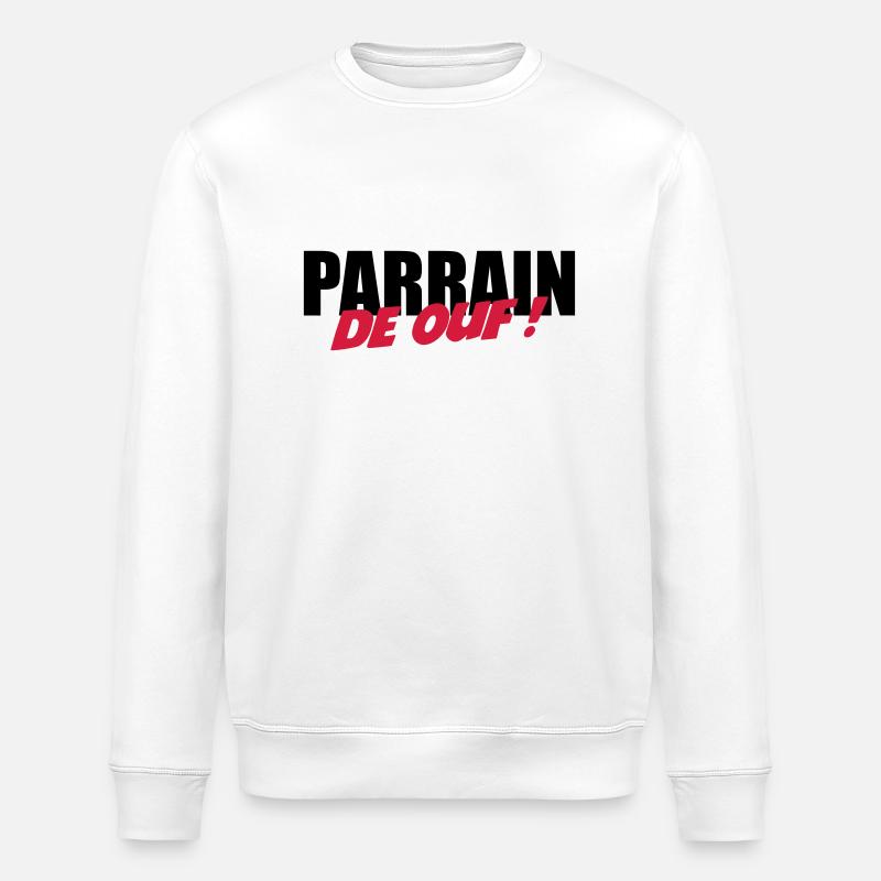 Parrain de ouf ! - Sweat bio ROLLER Stanley/Stella Unisexe - blanc