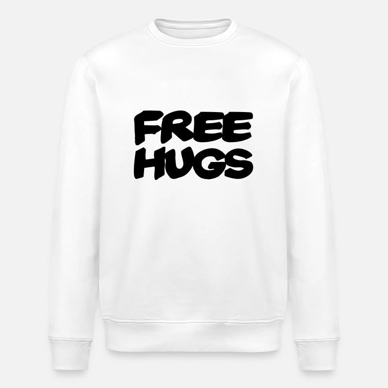 Free hugs - Stanley/Stella Unisex Bio-Sweatshirt ROLLER - Weiß