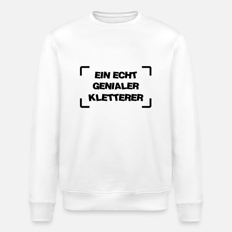 Klettern Bergsteiger Kletterer Kletterin Steigen - Stanley/Stella Unisex Bio-Sweatshirt ROLLER - Weiß