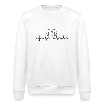 Heartbeat Love Photography - Stanley/Stella Unisex Bio-Sweatshirt ROLLER - Weiß - Vorne - Nik (191cm)