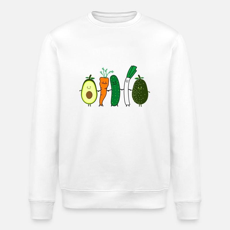 Gemüsefreunde - Stanley/Stella Unisex Bio-Sweatshirt ROLLER - Weiß