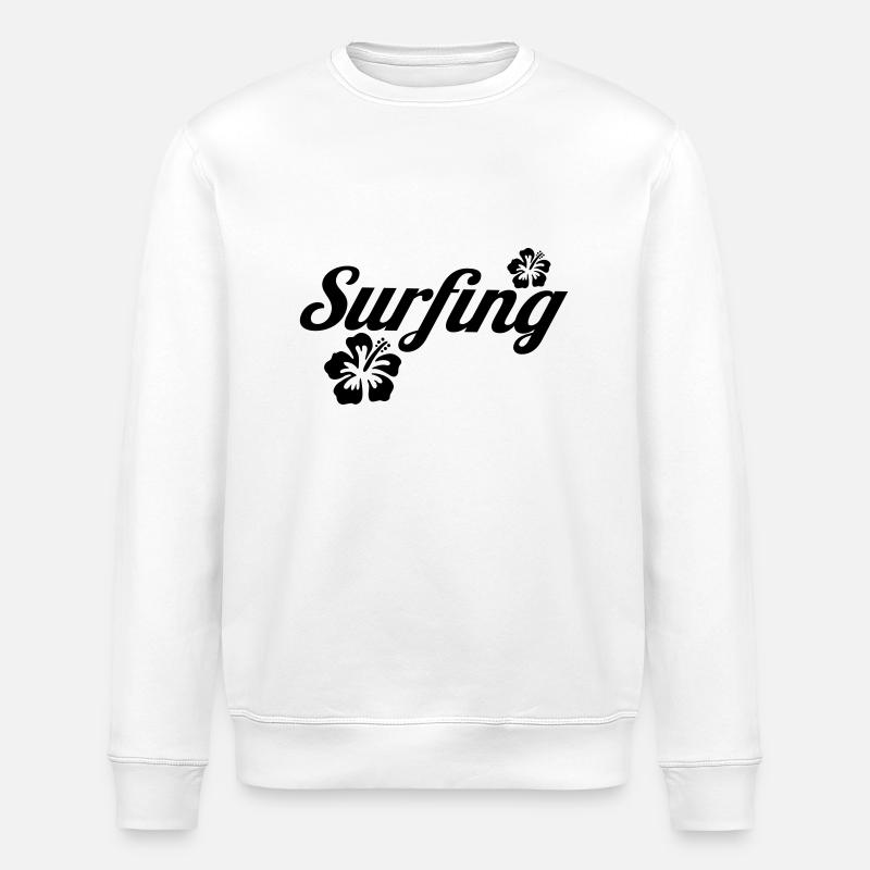 surfing - Stanley/Stella ROLLER Unisex Organic Sweatshirt - white