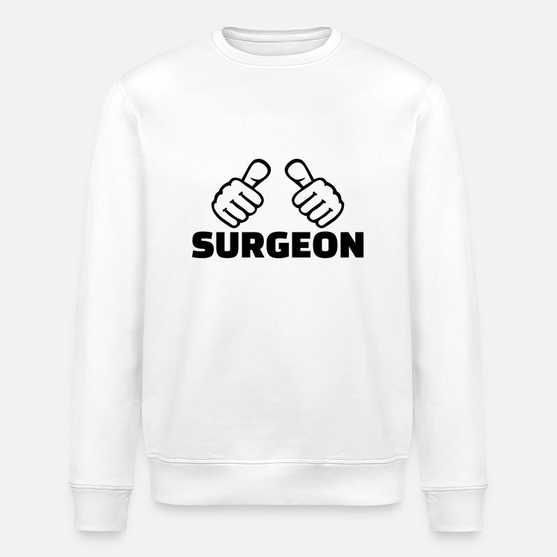 Chirurgien - Sweat bio ROLLER Stanley/Stella Unisexe - blanc