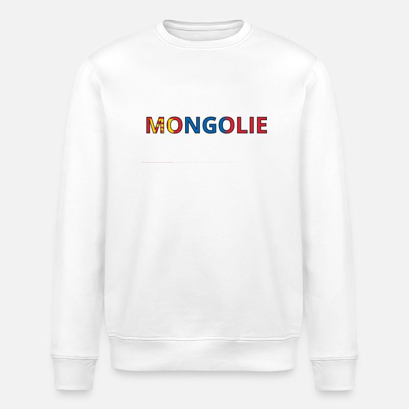 Drapeau Mongolie - Sweat bio ROLLER Stanley/Stella Unisexe - blanc