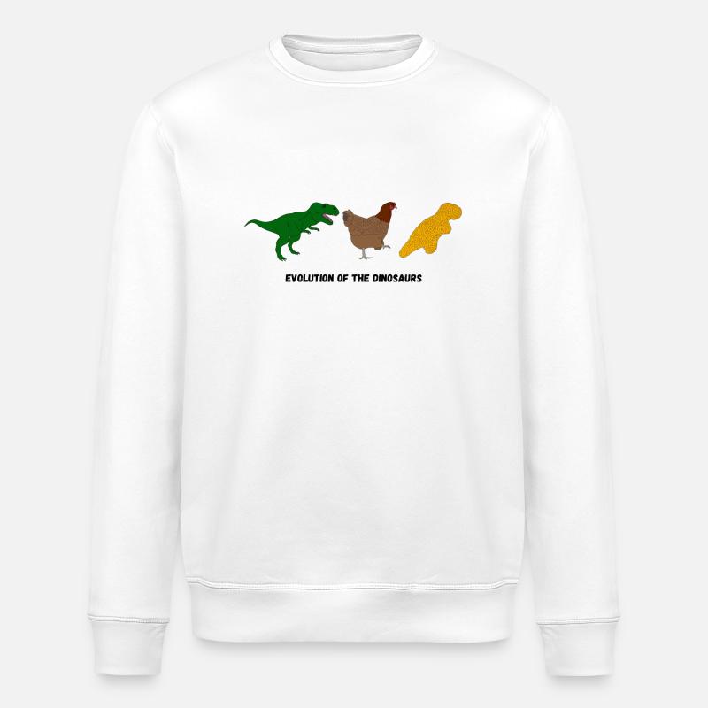 Evolution of the Dinosaurs - Stanley/Stella ROLLER Unisex Organic Sweatshirt - white