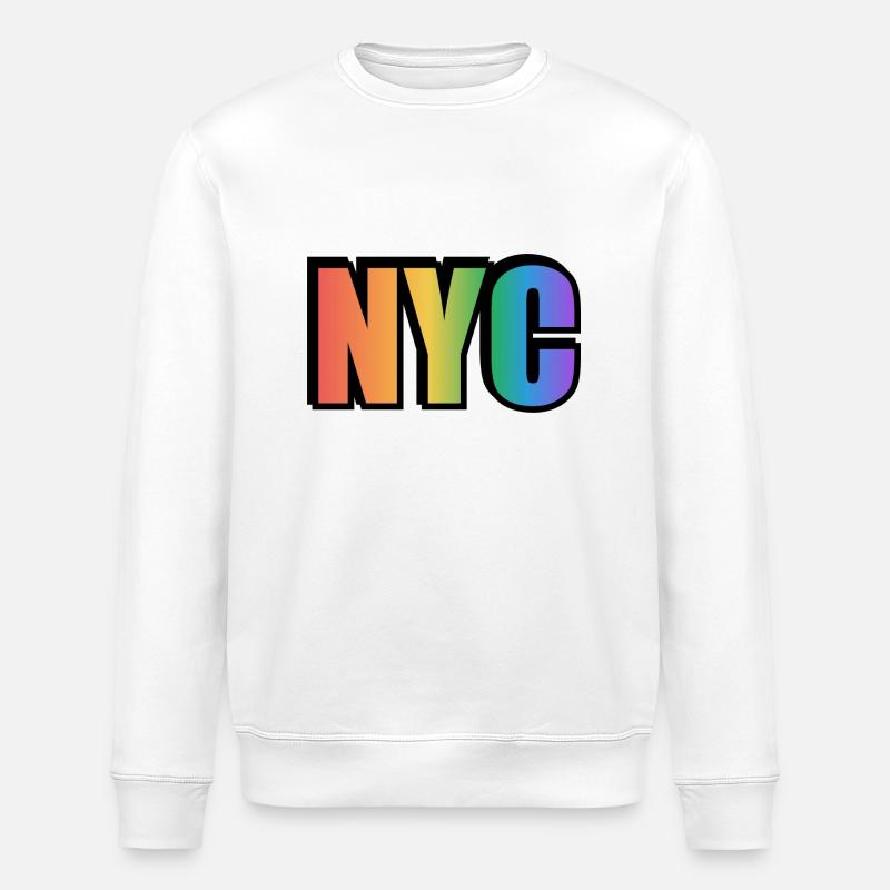 Schwules NYC - Stanley/Stella Unisex Bio-Sweatshirt ROLLER - Weiß