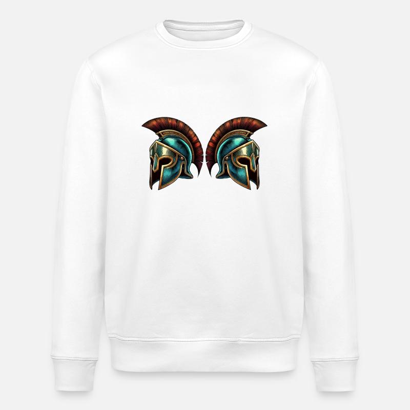 Sparta Helmet 2 - Stanley/Stella ROLLER Unisex Organic Sweatshirt - white