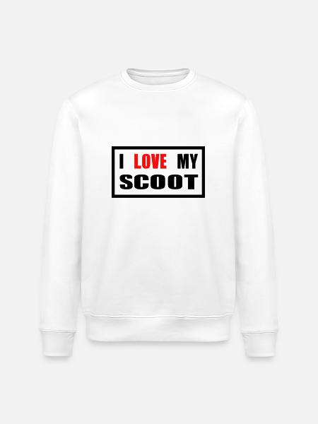 Motorroller Roller Blechroller Schaltroller - Stanley/Stella Unisex Bio-Sweatshirt ROLLER - Weiß