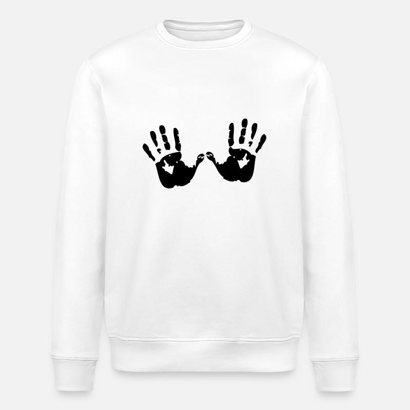 hands - Stanley/Stella ROLLER Unisex Organic Sweatshirt - white
