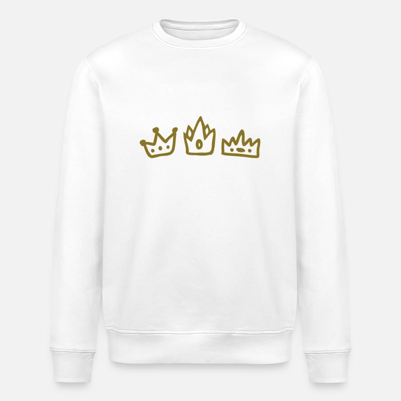 3 Kronen - Line - Stanley/Stella Unisex Bio-Sweatshirt ROLLER - Weiß