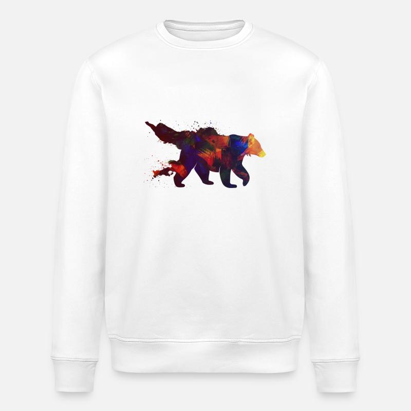 Bär - Stanley/Stella Unisex Bio-Sweatshirt ROLLER - Weiß