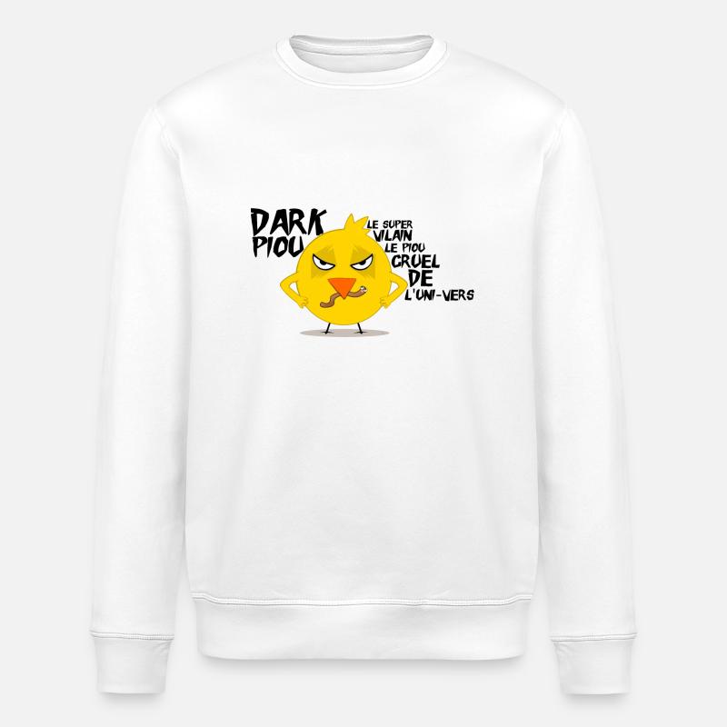 Dark Piou - Sweat bio ROLLER Stanley/Stella Unisexe - blanc