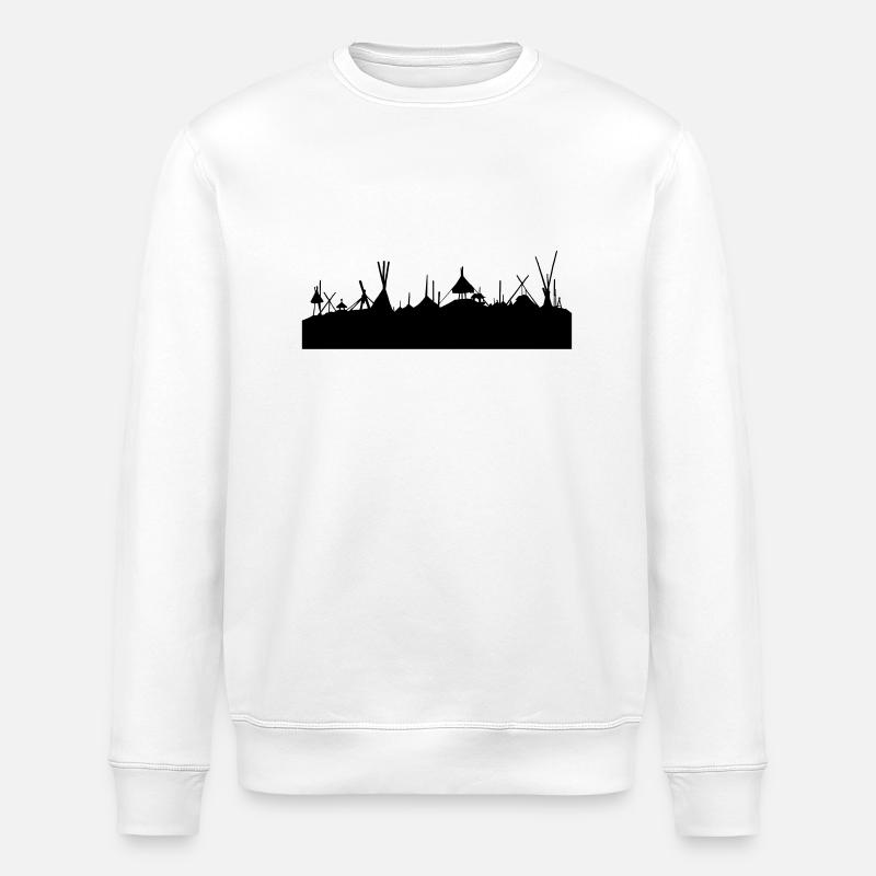 Horizon de tente - Sweat bio ROLLER Stanley/Stella Unisexe - blanc
