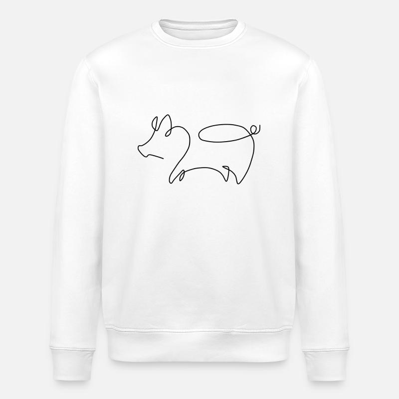 Schwein - Stanley/Stella Unisex Bio-Sweatshirt ROLLER - Weiß