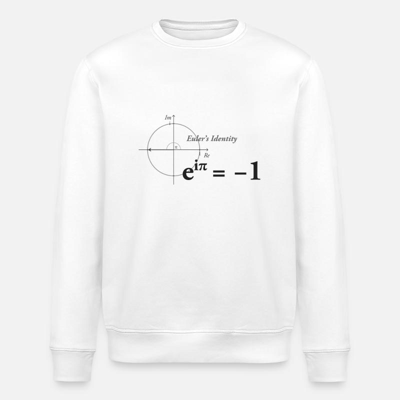 Euler's Identity Math dark - Stanley/Stella ROLLER Unisex Organic Sweatshirt - white