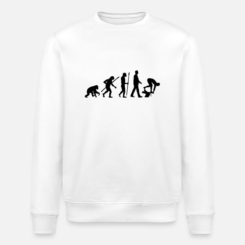 evolution_schwimmer_102012_a_1c - Stanley/Stella ROLLER Unisex Organic Sweatshirt - white