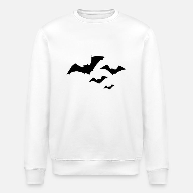 Halloween Bat Swarm 1c - Sweat bio ROLLER Stanley/Stella Unisexe - blanc