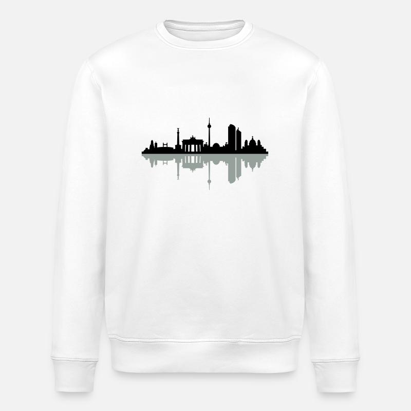 Skyline Berlin Schatten - Stanley/Stella Unisex Bio-Sweatshirt ROLLER - Weiß